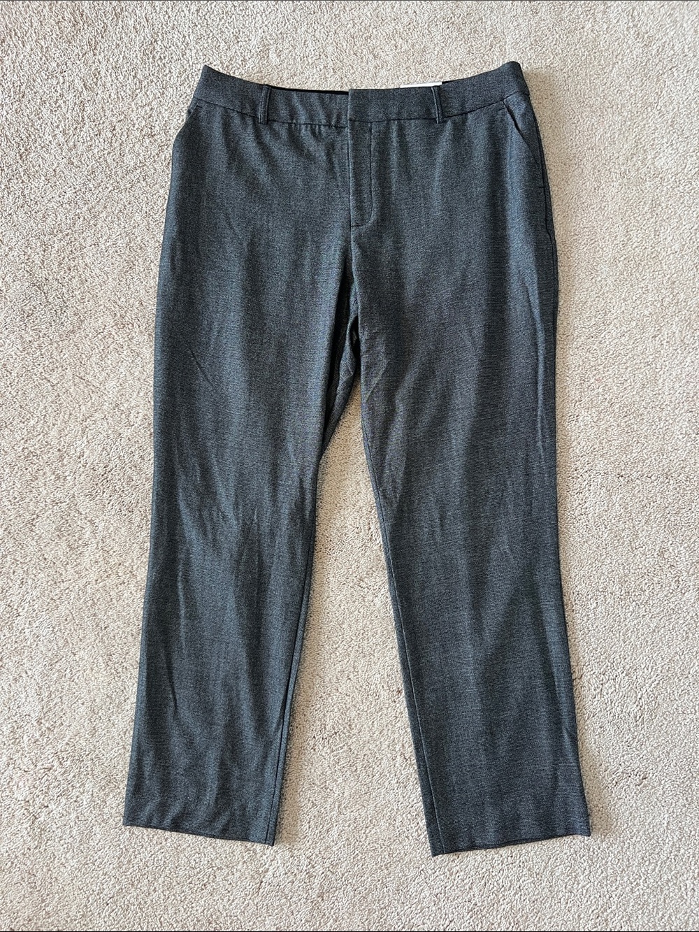 Nine West Charcoal Skinny Mid Rise Dress Pants Size 16 New With Tags